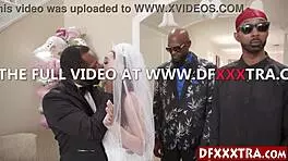 sexy teen 18+ bride fucks husbands black friends