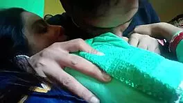 Kissing and Pressing Girlfriend's Big Tits Before Intense Anal Fucking and Licking!