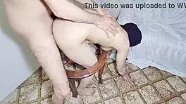 Desi teen bent over for rough doggystyle on desk