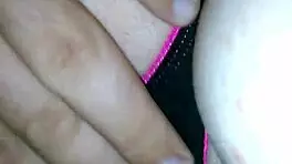 eating her tight pussy from behind