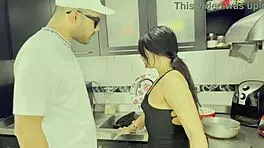 Boss Paid Me To Fuck In Kitchen With Small Dick!