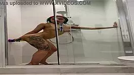 I can't get enough of naked roxy showering and masturbating