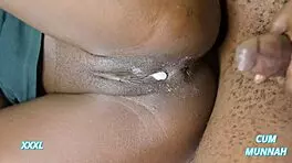 Ebony Pussy Missionary Creampie Dripping Cum