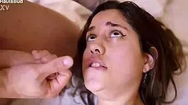 Saray tries her first hardcore double penetration with two Spanish guys