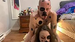 Engage in puppy play and hard fuck