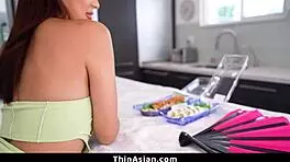 intensely licking my asian girl with tongue until she cums - thinasian