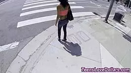 amateur teen 18+ cum soaked in outdoor blowjob