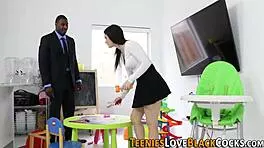 Teen Babysitter Sucks Big Black Cock