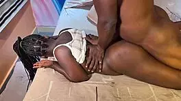 Ghana hottie endures rough pussy pounding in homemade casting