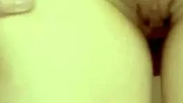 rubbing shaved pussy jerking tits can't hold cumshot