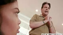 A Little 18+ Ebony Babysitter Jeni Angel's Big Booty Kissed By Eric John