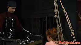 Gagging Redhead Teen Banged In Rough Action