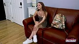 I, Mira Monroe, suck cock eagerly to earn my ass fucking.