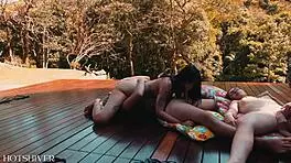 'teens in huge orgy after college?'