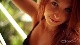 amazing teen is playing with toys in her room