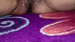 sexy indian girl masturbates hairy pussy close-up