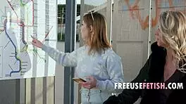 Bored teen hops on free use ride with milf