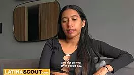 Busty 18yo latina hottie sucks big cock producer for booking in hardcore casting