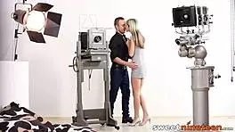 i fucked this beautiful young pornstar in doggy style, her natural tits bouncing wildly.