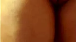 African girl feels intense pleasure outdoors