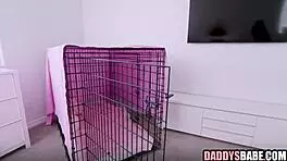 Stepdaughter punished and fucked in the garage