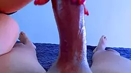 Stunning college teen gives close-up handjobs to monster cocks in dorm