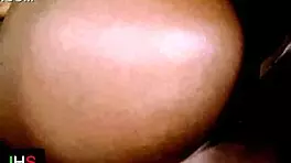 Sensual ebony girl in sexy lingerie teases black male