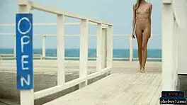 Italian Petite 18+ Milf Model Francy Torino Does Outdoor Striptease