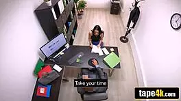 She offered her perky titties for a car loan and got more than just money!