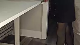 A Young Brunette Poetess Reads Poetry in Dress