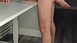 A Young Brunette Poetess Reads Poetry in Dress