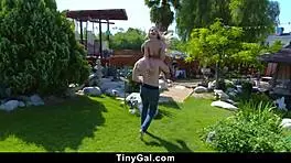 Sexy Petite Chick Bounces