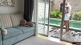 babysitter why is there a vibrator in your bag rough sex by the pool cum on face