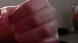 Young Guy MASTURBATES His BIG MONSTER COCK Until CUM BLASTS Everywhere in Casual Solo Fun.