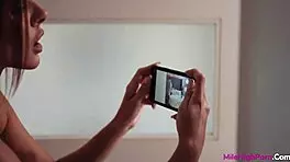 vanna bardot catches videochatting secretary and gets big tits fingering