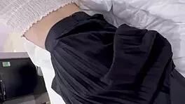 the young vietnamese amateur in her homemade room fingers her hairy wet pussy to dripping orgasm