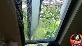 Horny 19-year-old Japanese teen gets surprise sex in shower