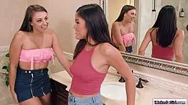 Lesbian Babe Licks Straight Friend's Ass In Intimate Kissing And Masturbation Scene