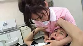 Japanese Female Dentist Seduce To Fuck At Work By Older Client In Uncensored Jav Porn