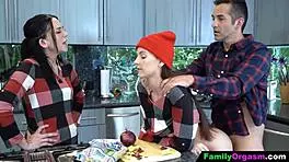 Partner Drops Crumbs to Attract Sweetheart in Doggystyle Cowgirl Orgasm