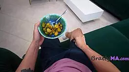 a little tension turned my stepmom into a freaky bratty blowjob queen