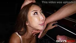 Nicole Doshi strokes big black cock interracial