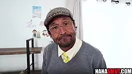 threesome with mature woman and old man