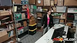 brunette bobbi dylan gets bent over in the shop for doggystyle spying