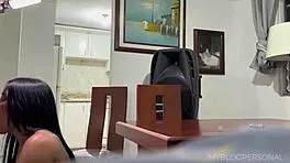 Beautiful Latina Debuts In Her First Casting Interview Behind Cameras