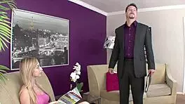 charley monroe watches her stepdaddie cum on shaved twat