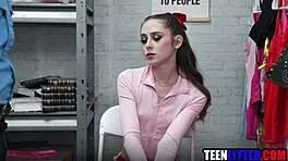 Skinny Shoplifter Fucked Hard By Mall Cop In Uniform