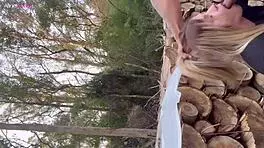 Aline Novak's delicious blowjob in woods