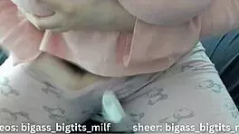 The young woman feels excited and starts masturbating in her cozy pajamas