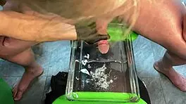 Mature Milf Handjob Cumshot in Aquarium